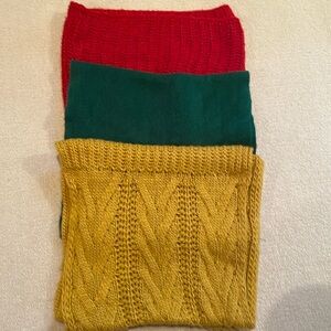 Set of 3 infinity winter scarves
